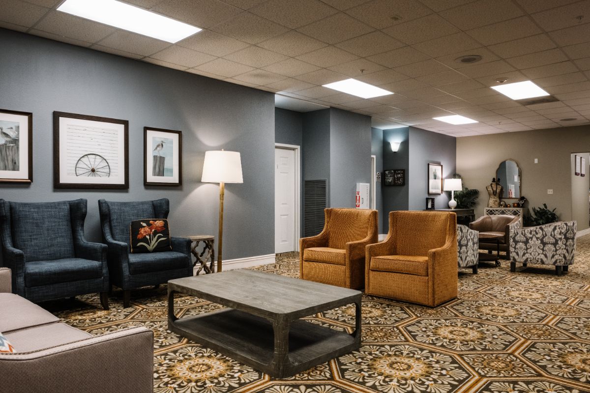 relaxing lounge at The Hampton at Meadow Place