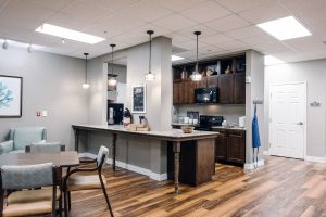 Visit with family and friends in our activity areas.