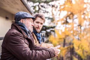 Son Talking to His Father